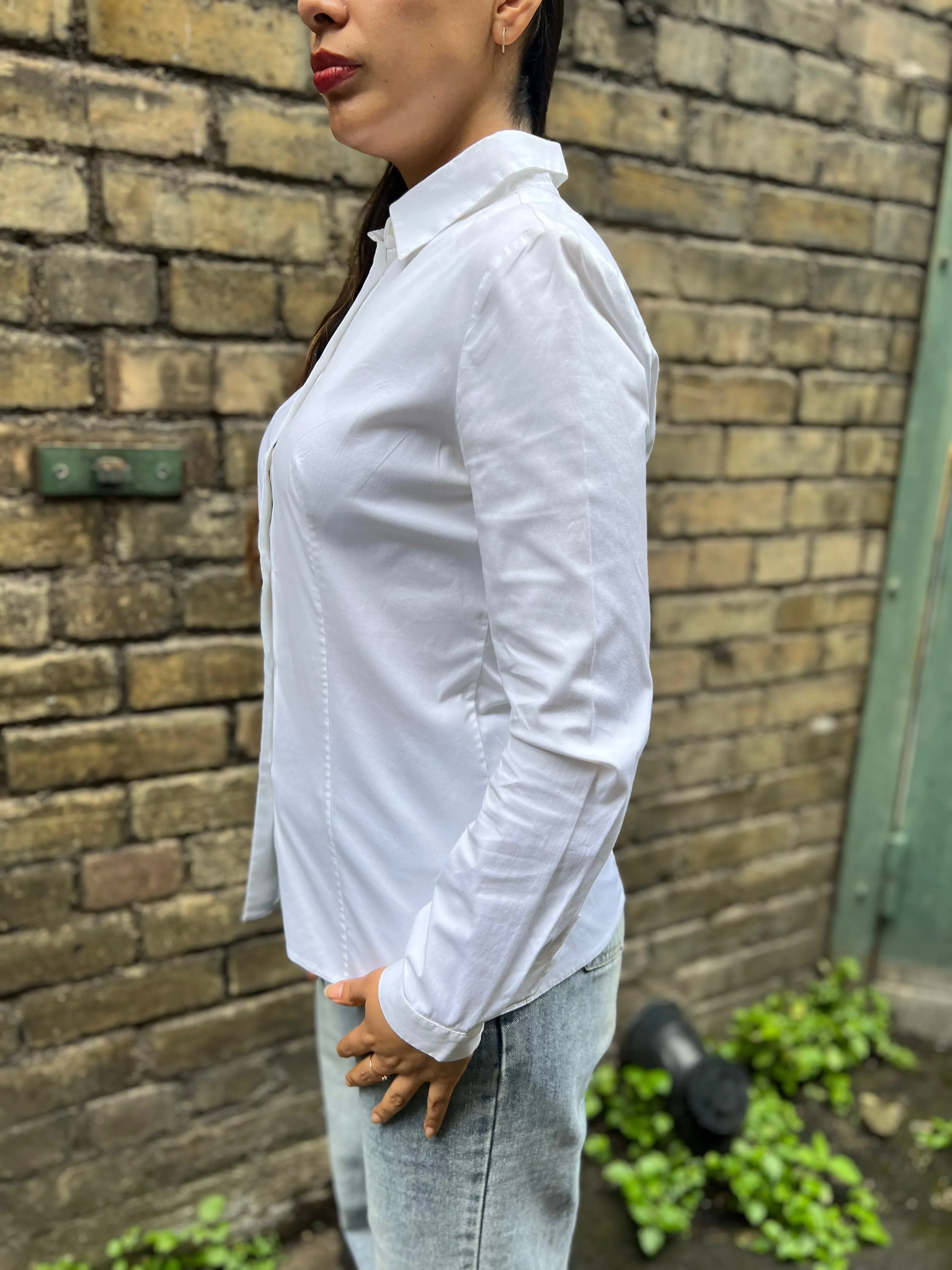 Prada White Dress Shirt - Size UK 8