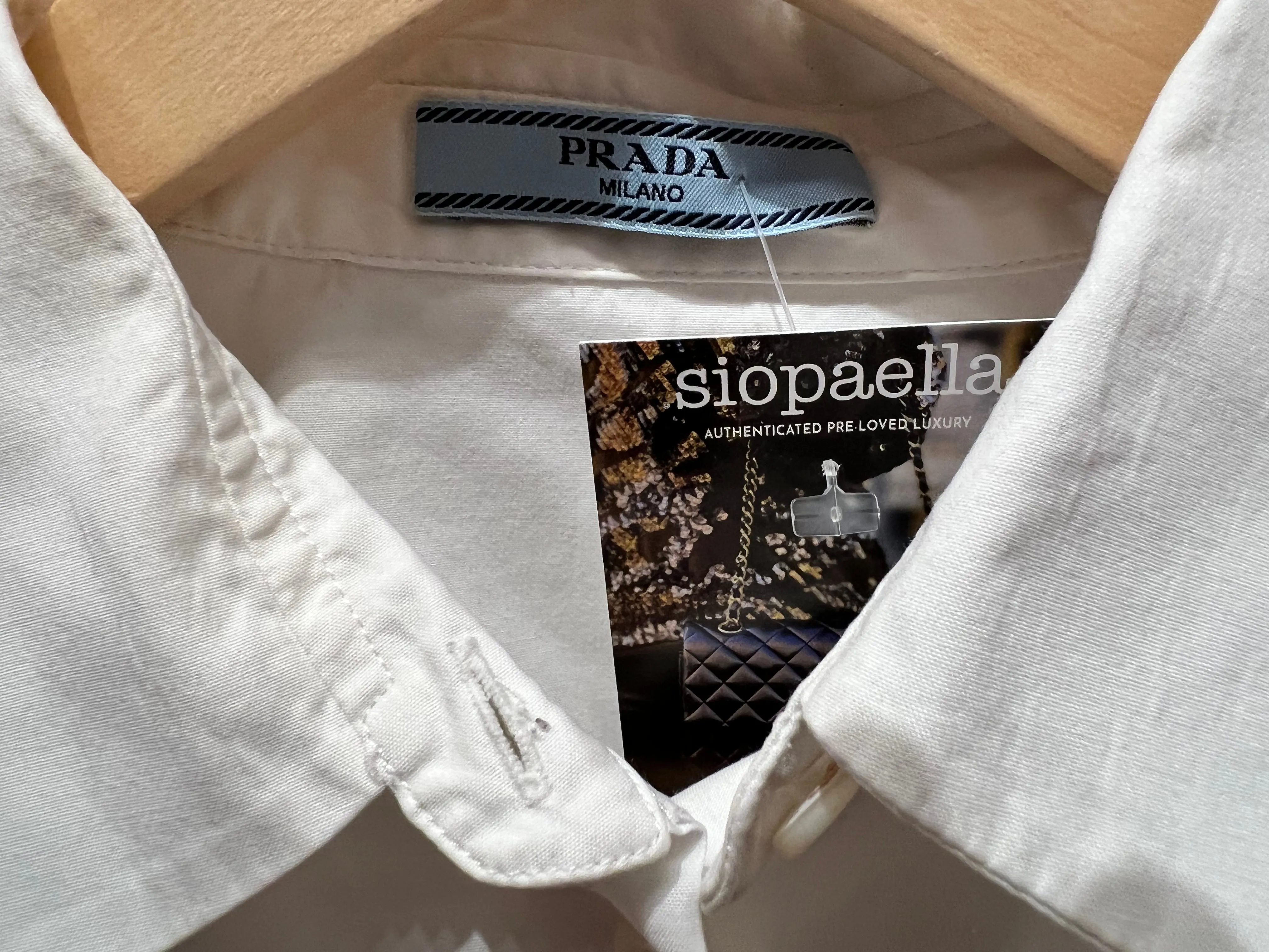 Prada White Dress Shirt - Size UK 8