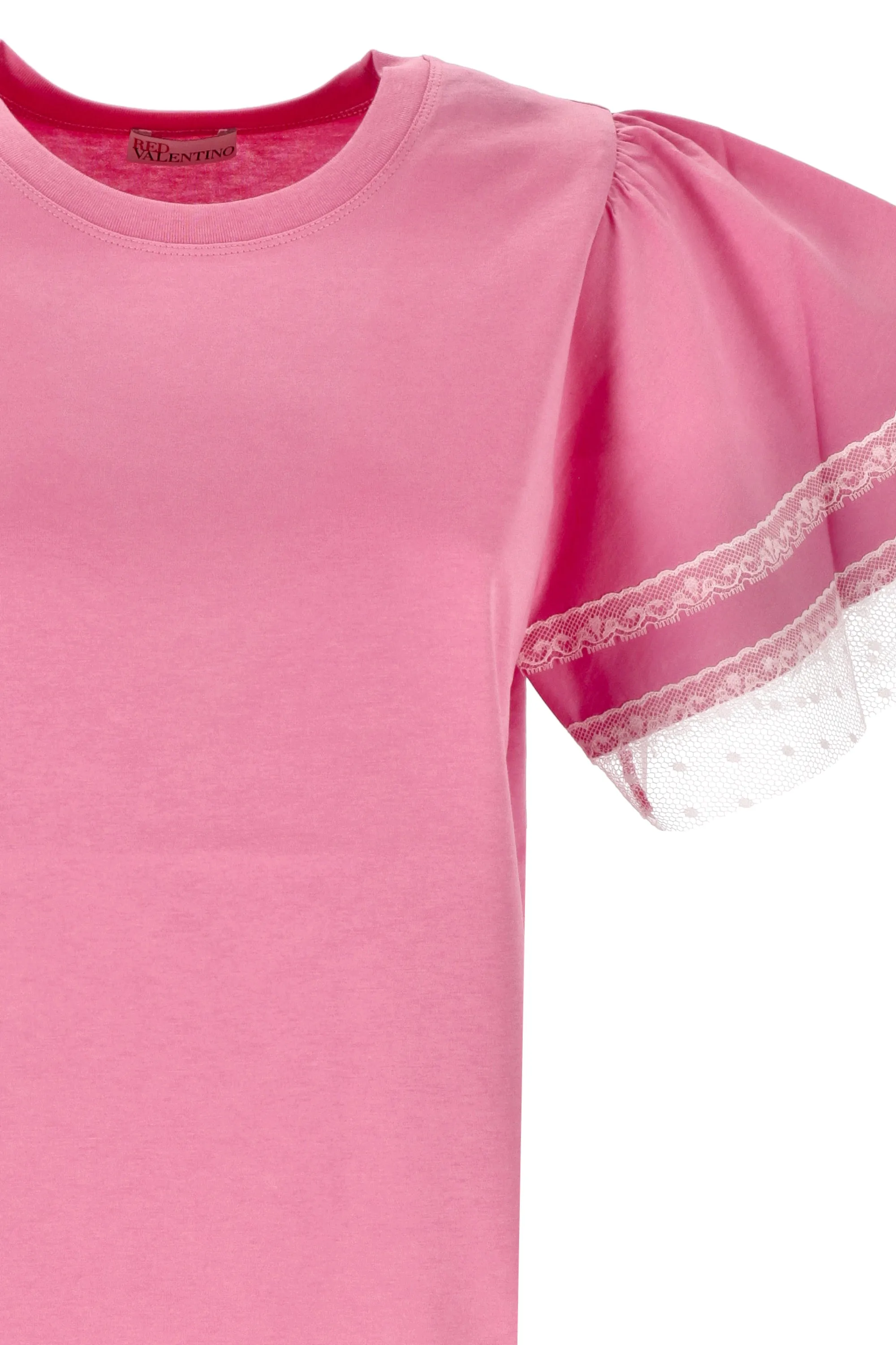 REDValentino Lace-Detailed Short-Sleeved T-Shirt