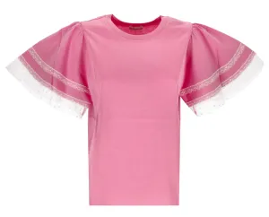 REDValentino Lace-Detailed Short-Sleeved T-Shirt