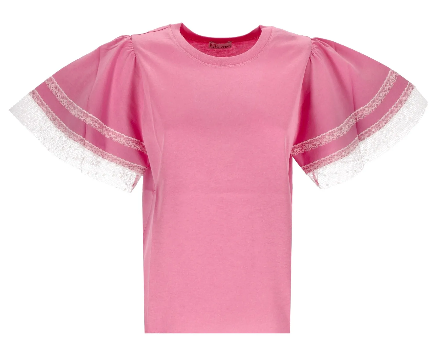 REDValentino Lace-Detailed Short-Sleeved T-Shirt