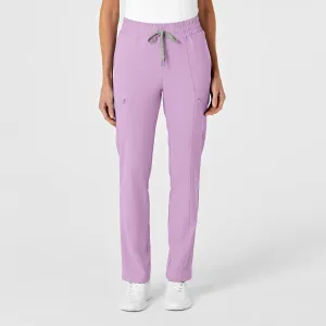 RENEW Women's High Waist Slim Leg Scrub Pant - Violet Tulle