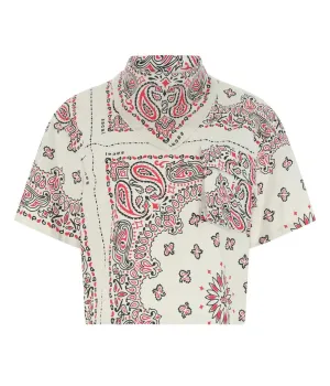 Sacai Bandana Print Scarf-Detailed T-Shirt