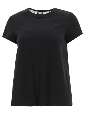 Sacai Panelled Lace Detailed T-Shirt