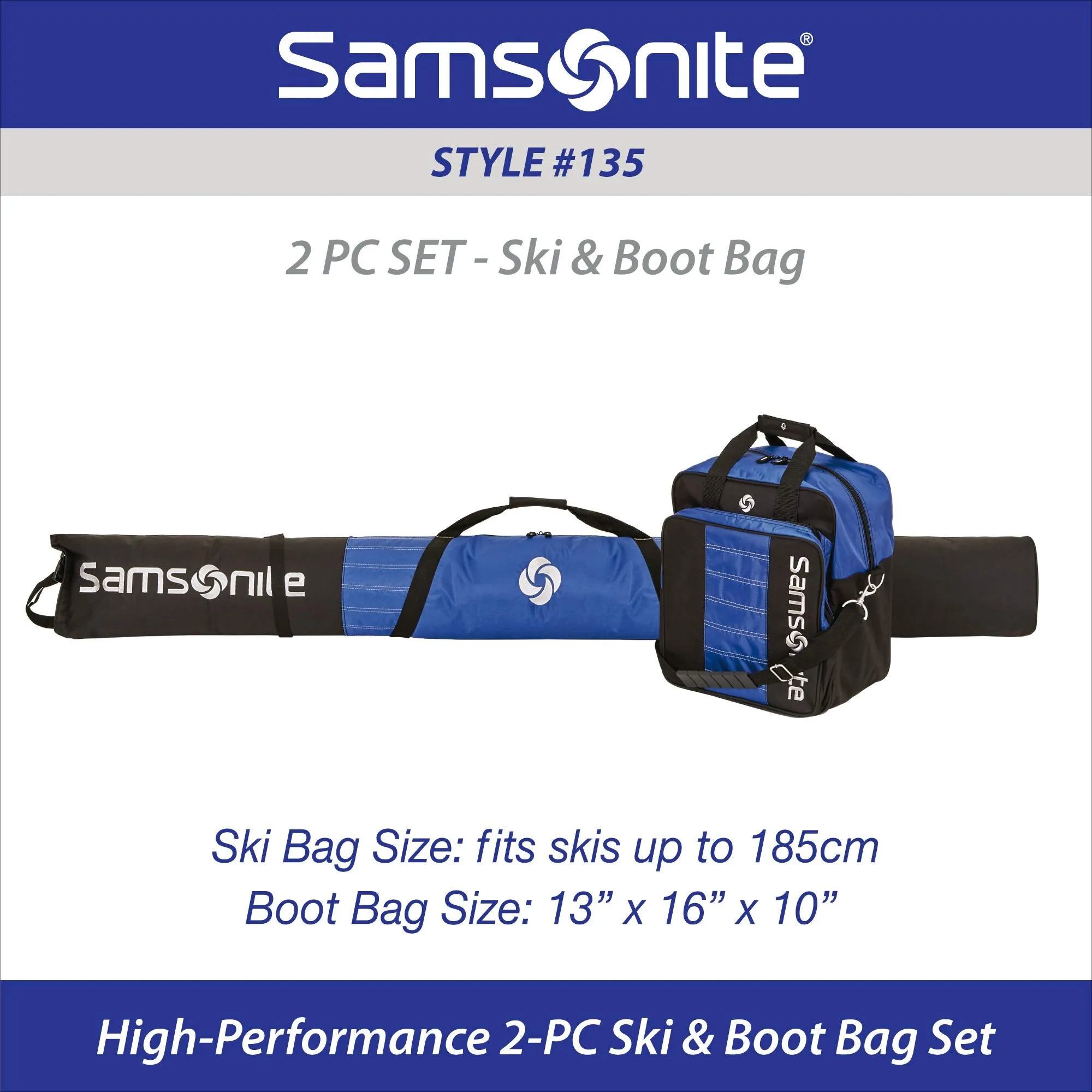 Samsonite Deluxe Ski and Boot Bag /2PC Set