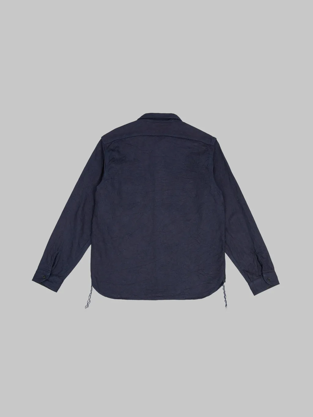 Samurai Jeans SSS25-01W Indigo Snake Jacquard Shirt