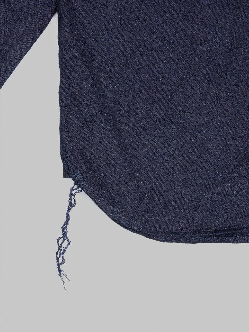 Samurai Jeans SSS25-01W Indigo Snake Jacquard Shirt