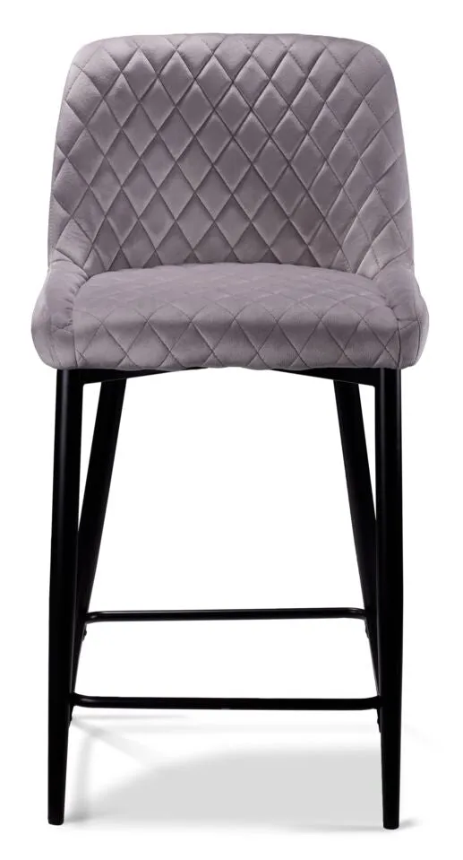 Senna Counter Height Stool - Dove Grey, Black