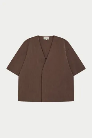SMART WOVEN SHIRT - BROWN
