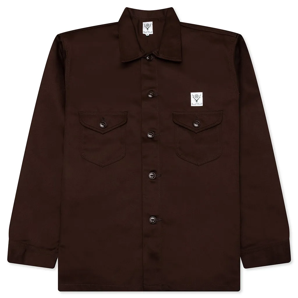 Smokey Twill Shirt - Brown