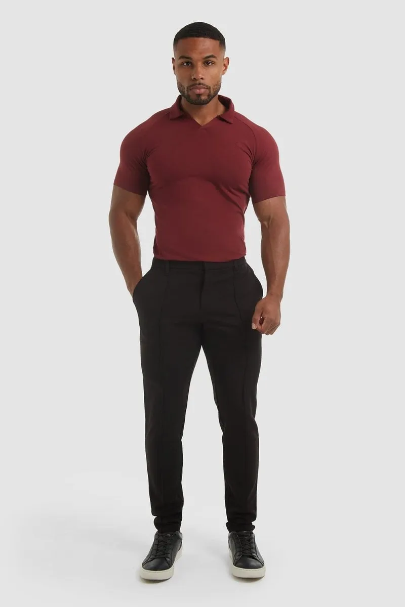 Stitched Crease Pants in Black
