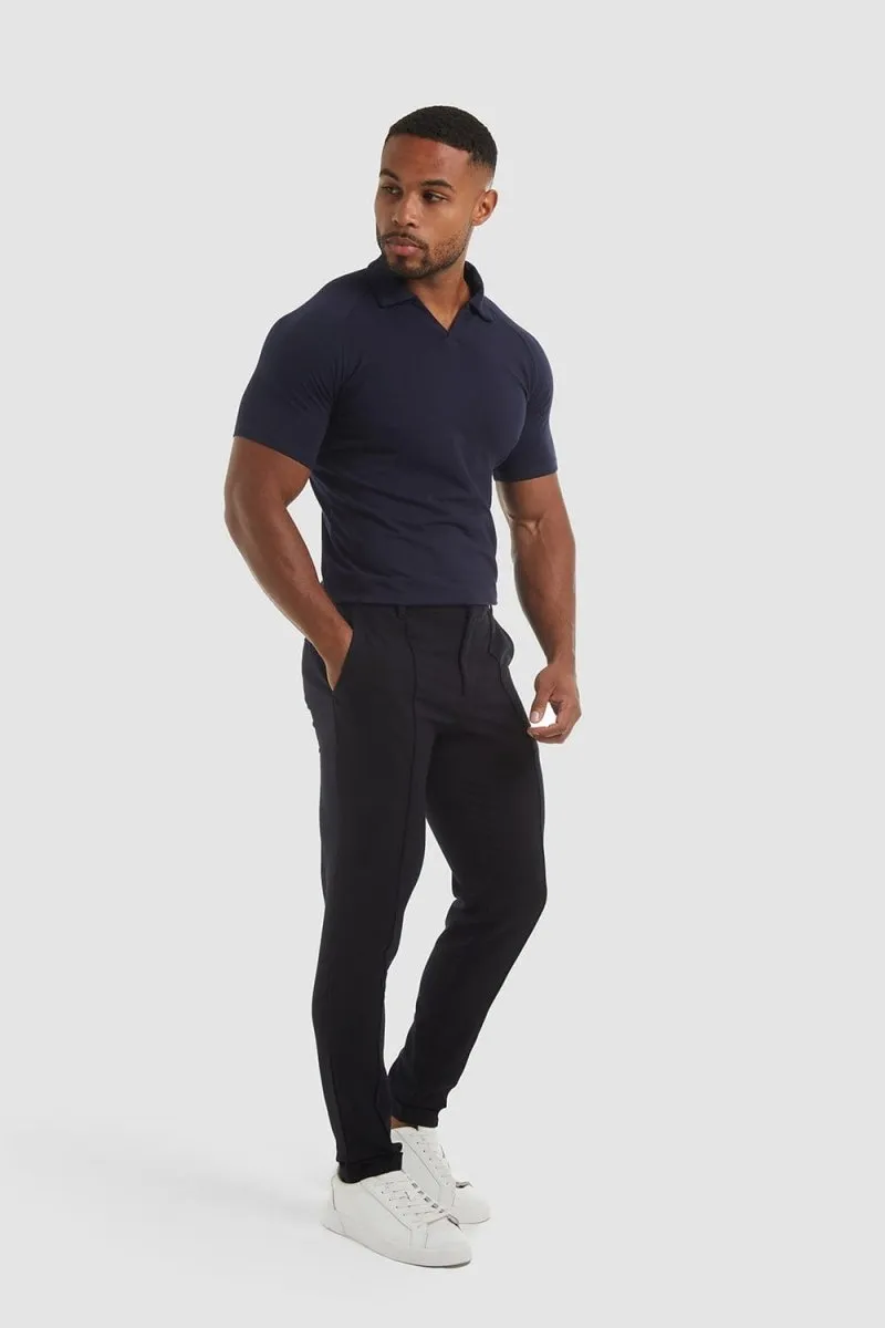 Stitched Crease Pants in Navy