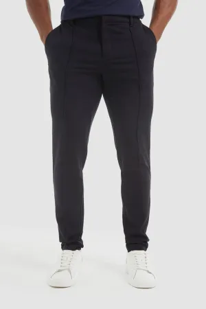 Stitched Crease Pants in Navy