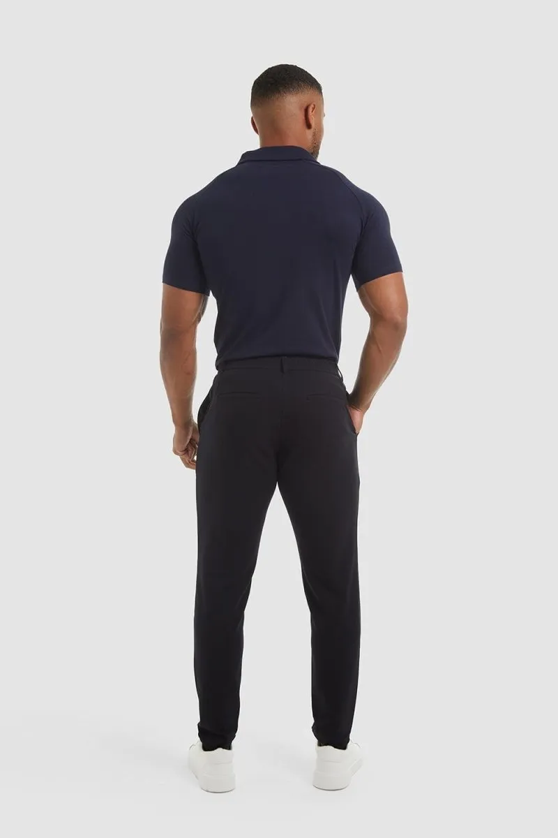 Stitched Crease Pants in Navy