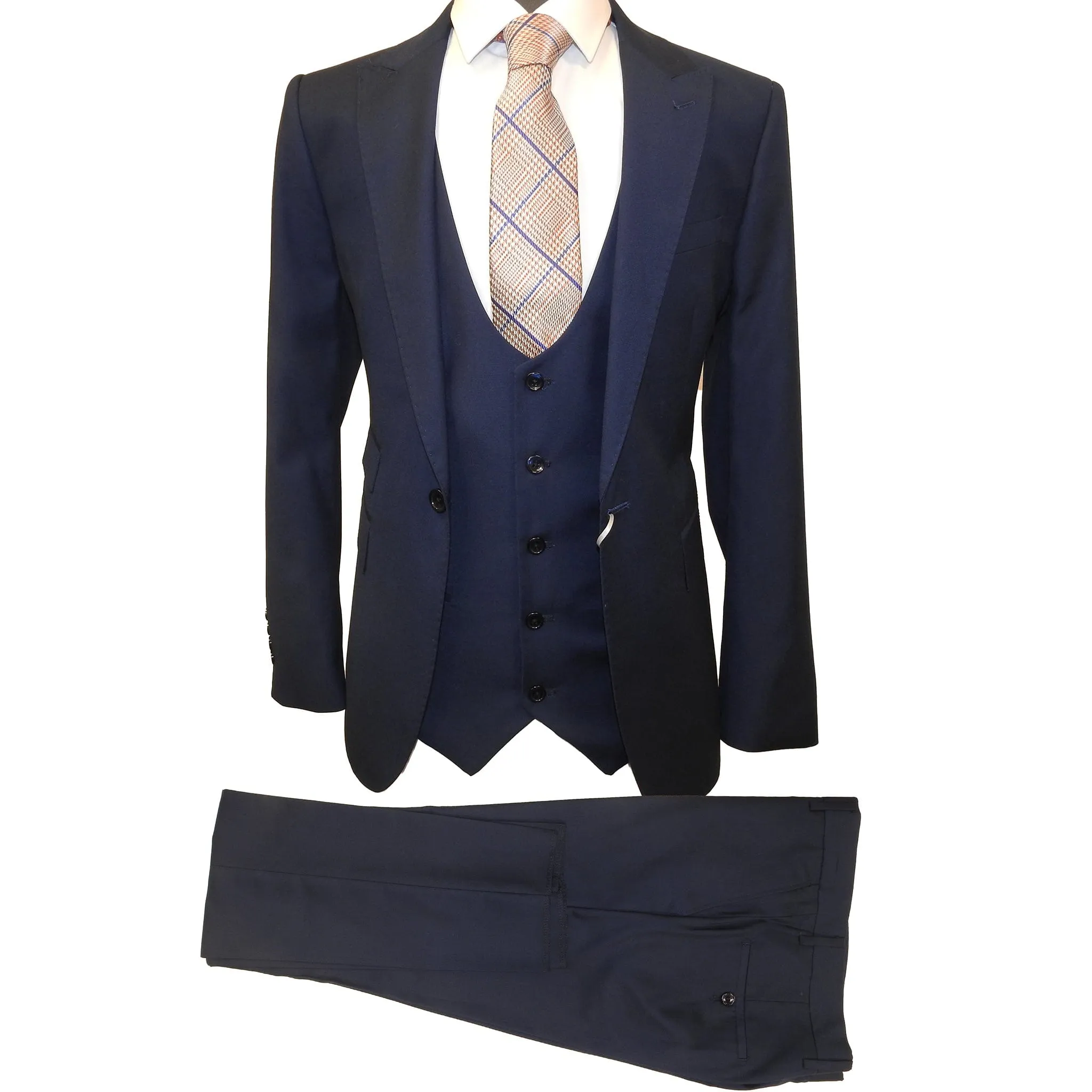 SYDNEY VESTED SUIT by Rossi Man/SOLID
