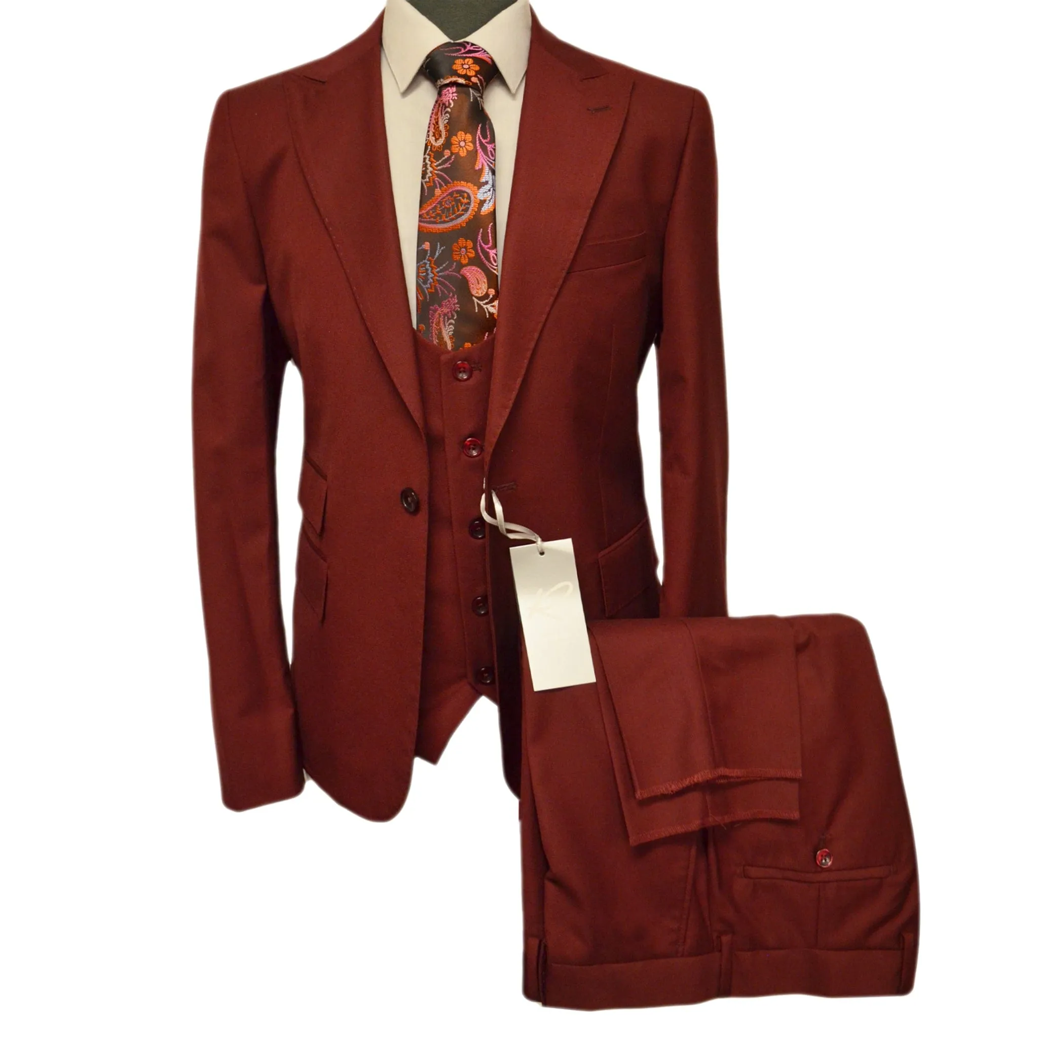 SYDNEY VESTED SUIT by Rossi Man/SOLID