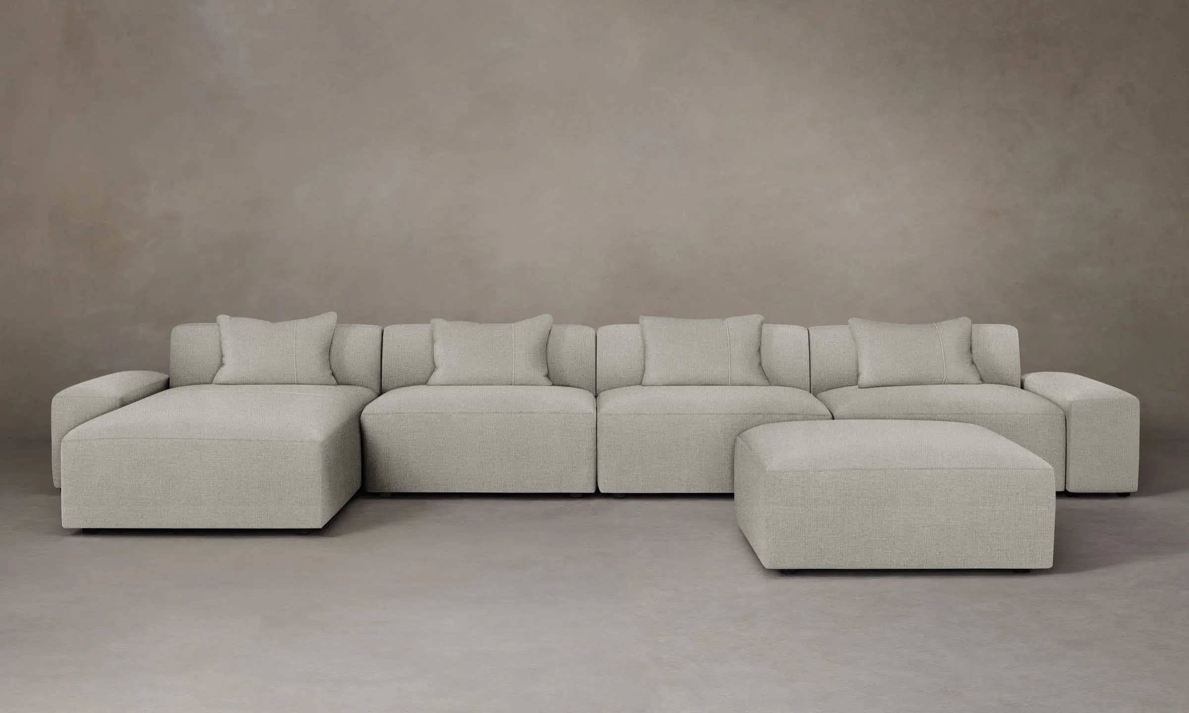 The Breuer Modular Sectional - Performance Mélange Weave Flint