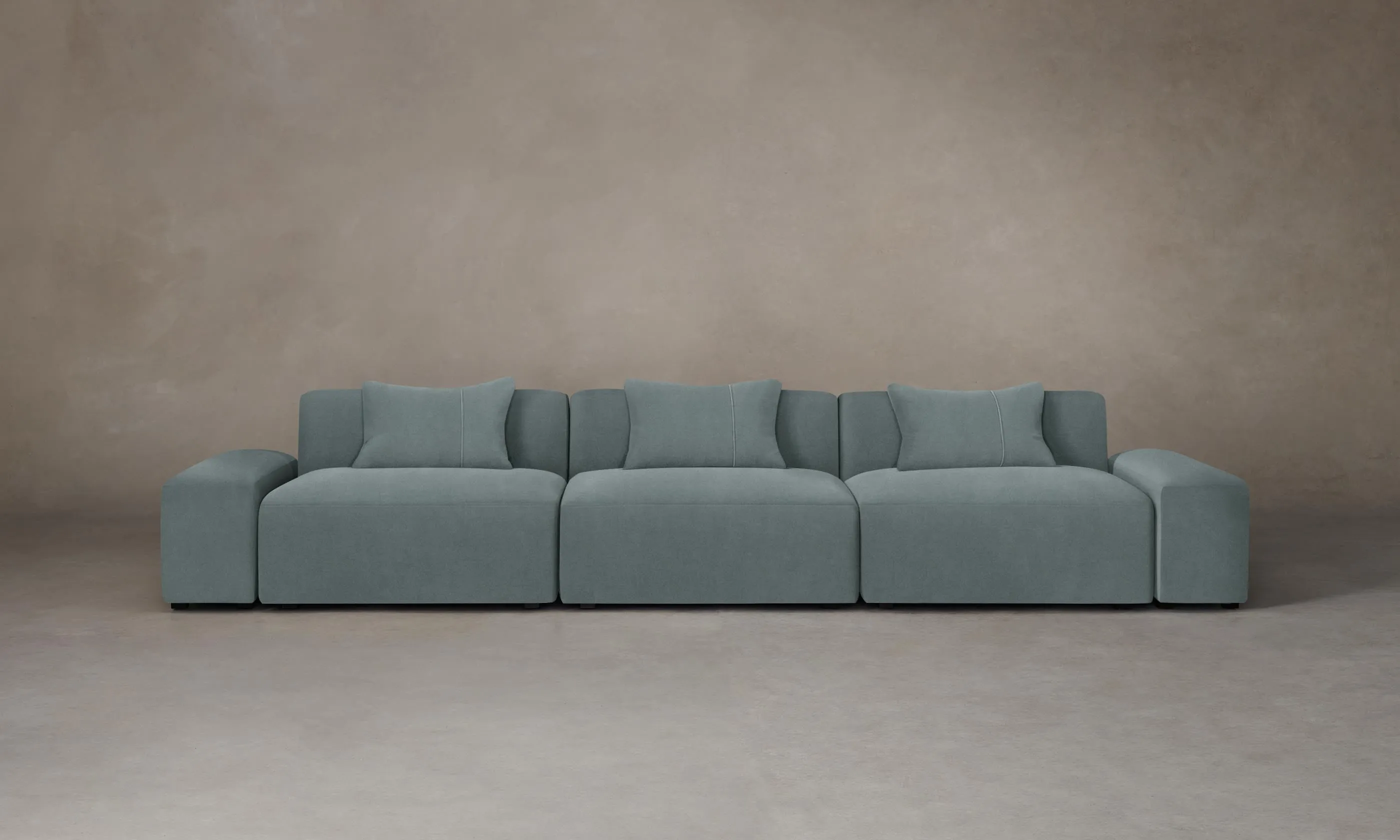 The Breuer Modular Sofa - Performance Velvet Seafoam