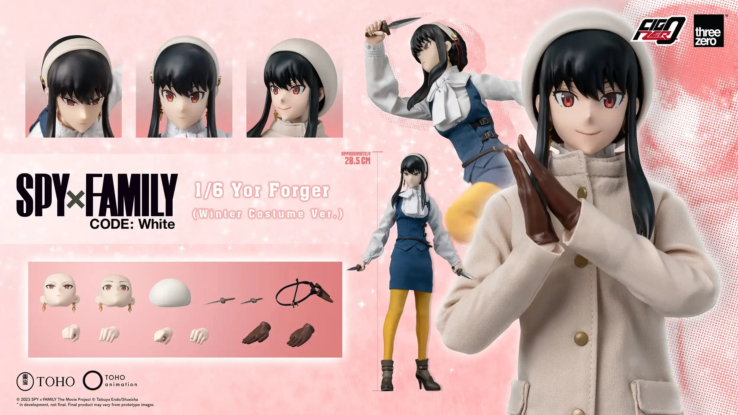 ThreeZero FigZero 1/6 Spy x Family Code: White Yor Forger (Winter Costume Ver.) Action Figure