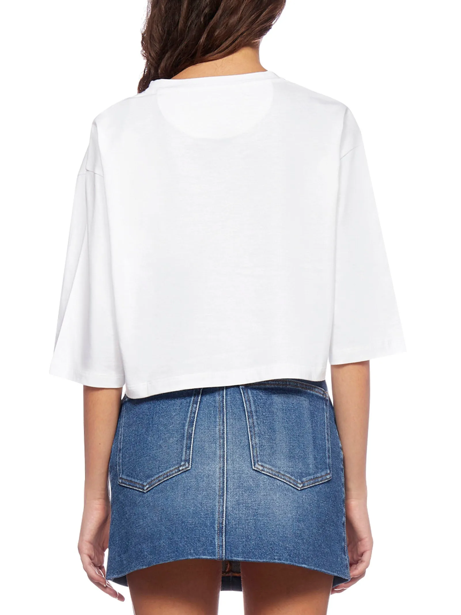 Valentino Lace-Detailed Cropped T-Shirt