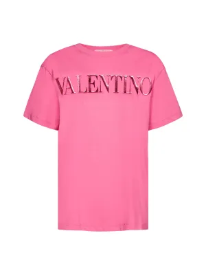 Valentino Logo Detailed Crewneck T-Shirt