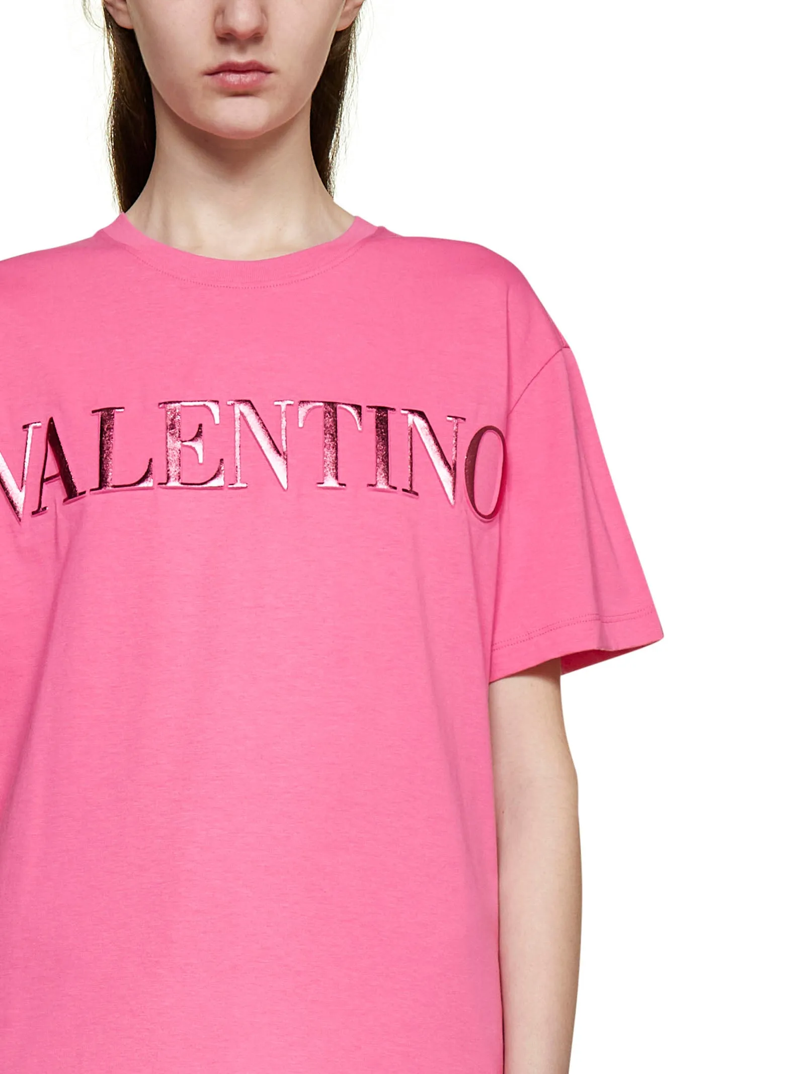 Valentino Logo Detailed Crewneck T-Shirt