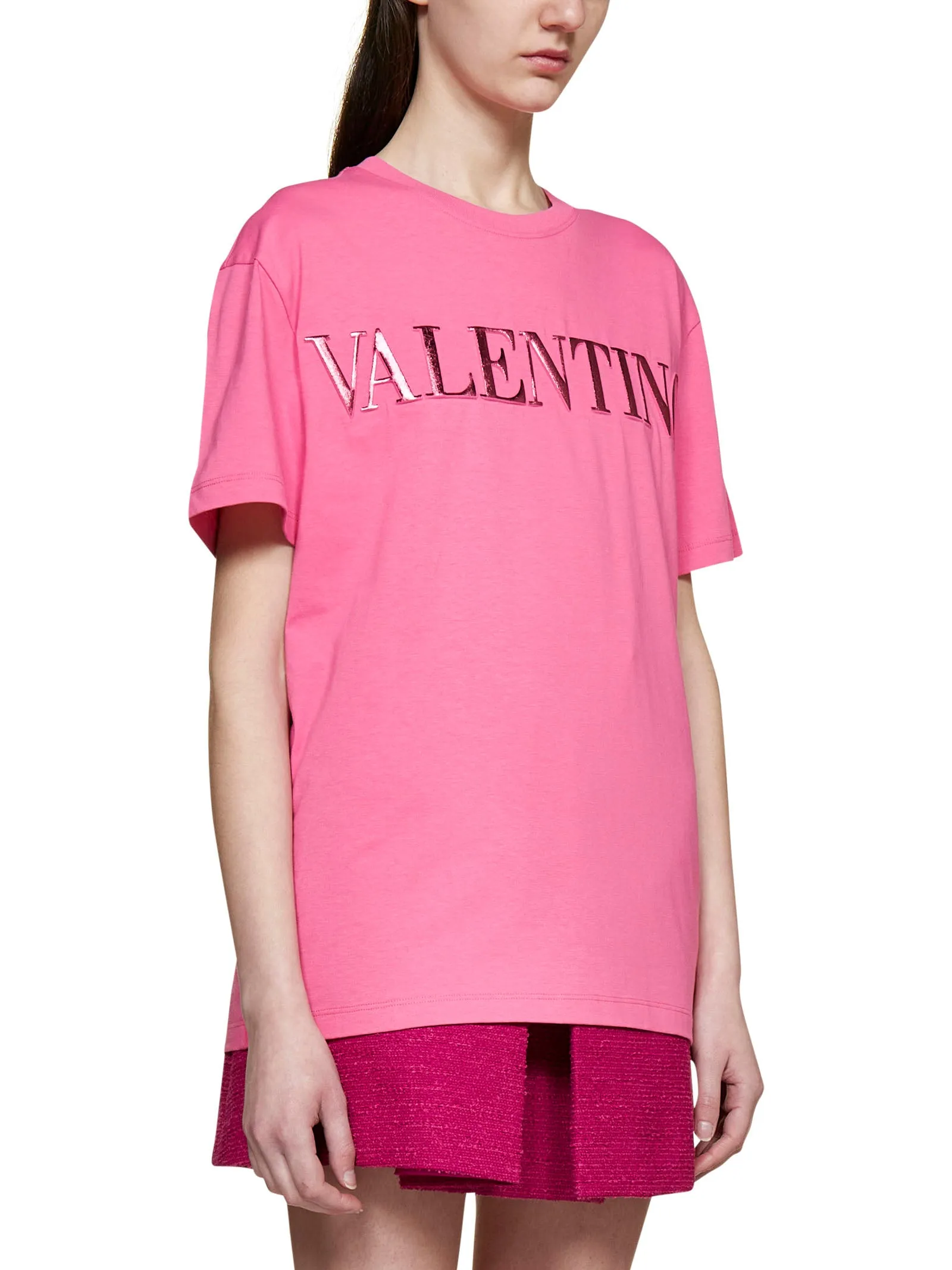 Valentino Logo Detailed Crewneck T-Shirt