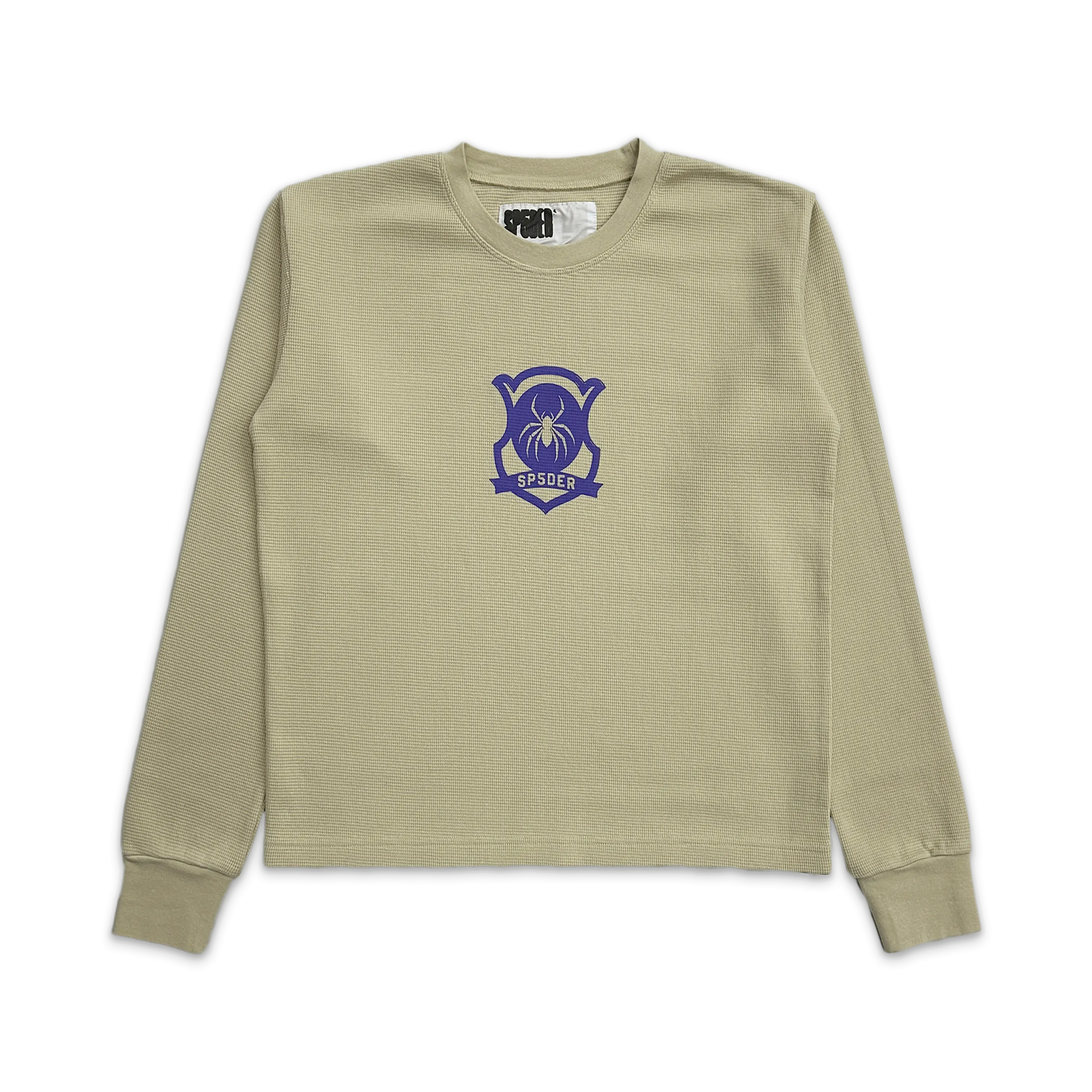 Waffle Knit L/S Top Tan