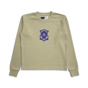 Waffle Knit L/S Top Tan