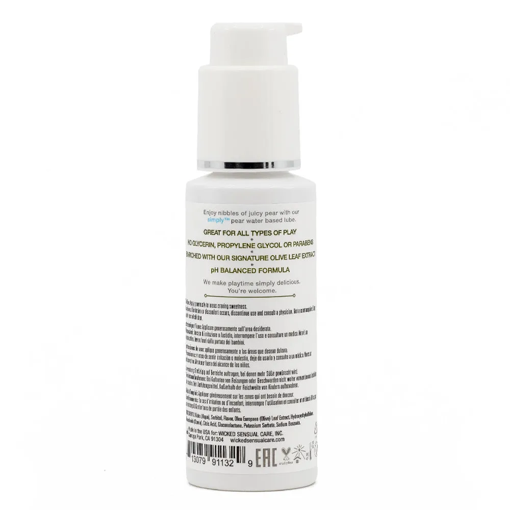 Wicked Simply Aqua Flavoured Water-Based Lubricant - Pear