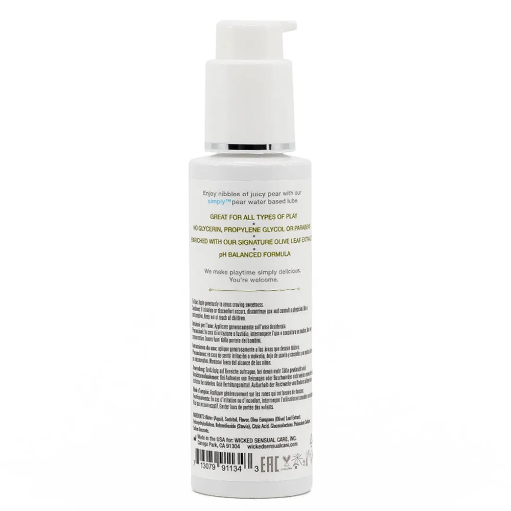 Wicked Simply Aqua Flavoured Water-Based Lubricant - Pear