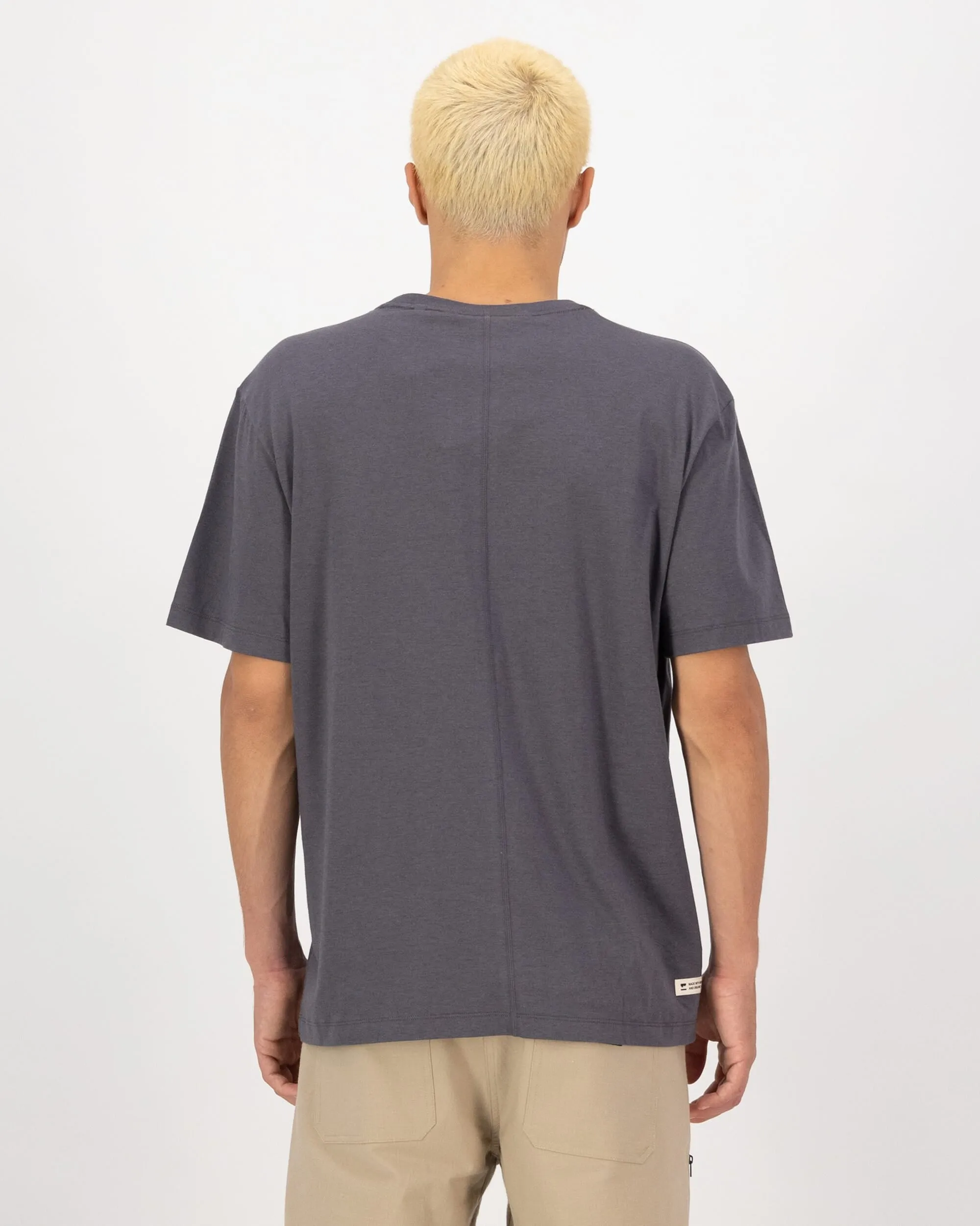 Yonder Merino Organic Cotton T-Shirt - Vintage Black