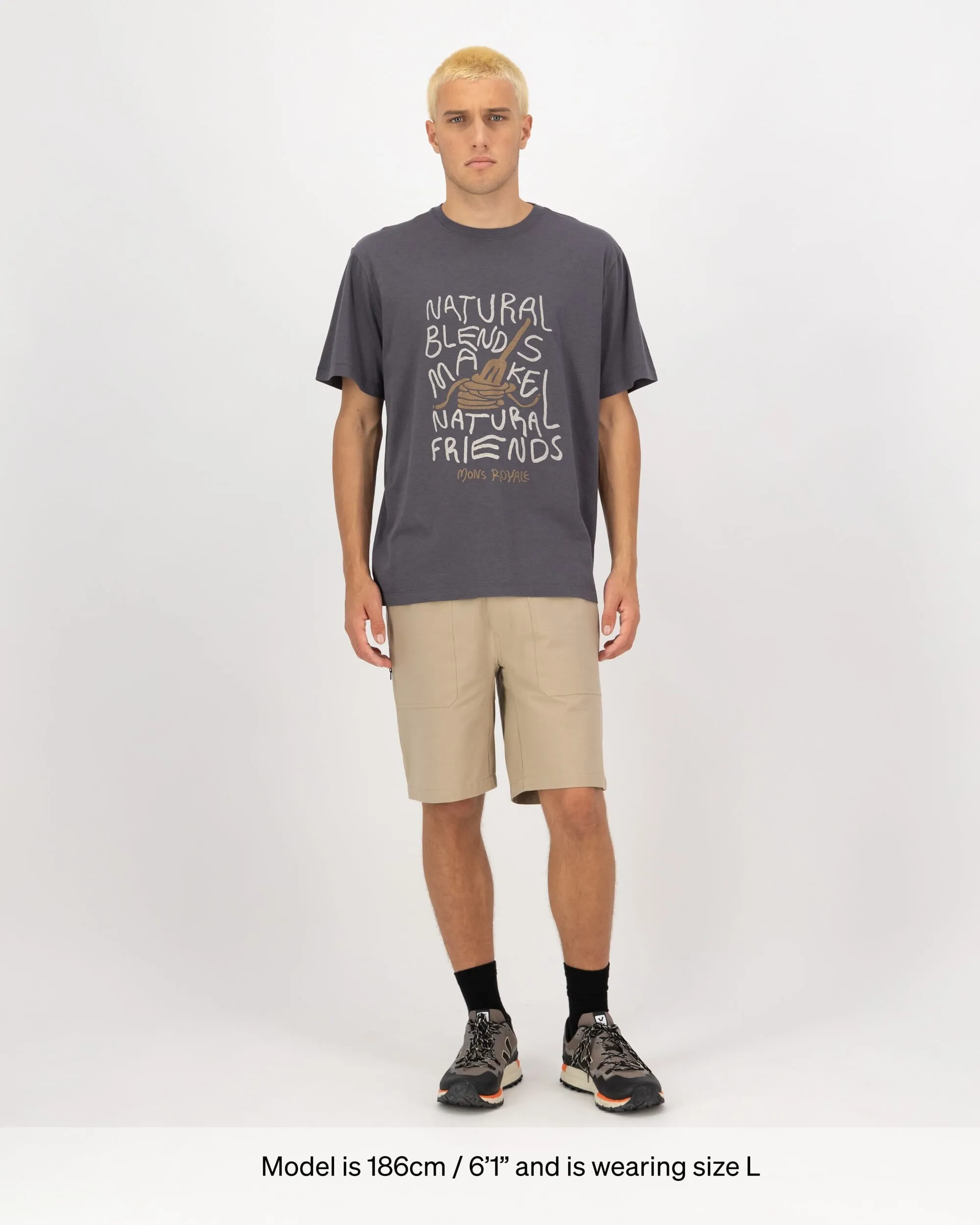 Yonder Merino Organic Cotton T-Shirt - Vintage Black