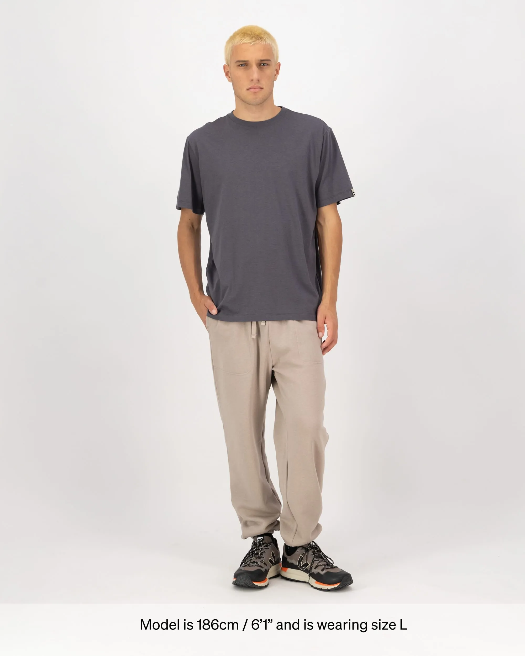 Yonder Merino Organic Cotton T-Shirt - Vintage Black
