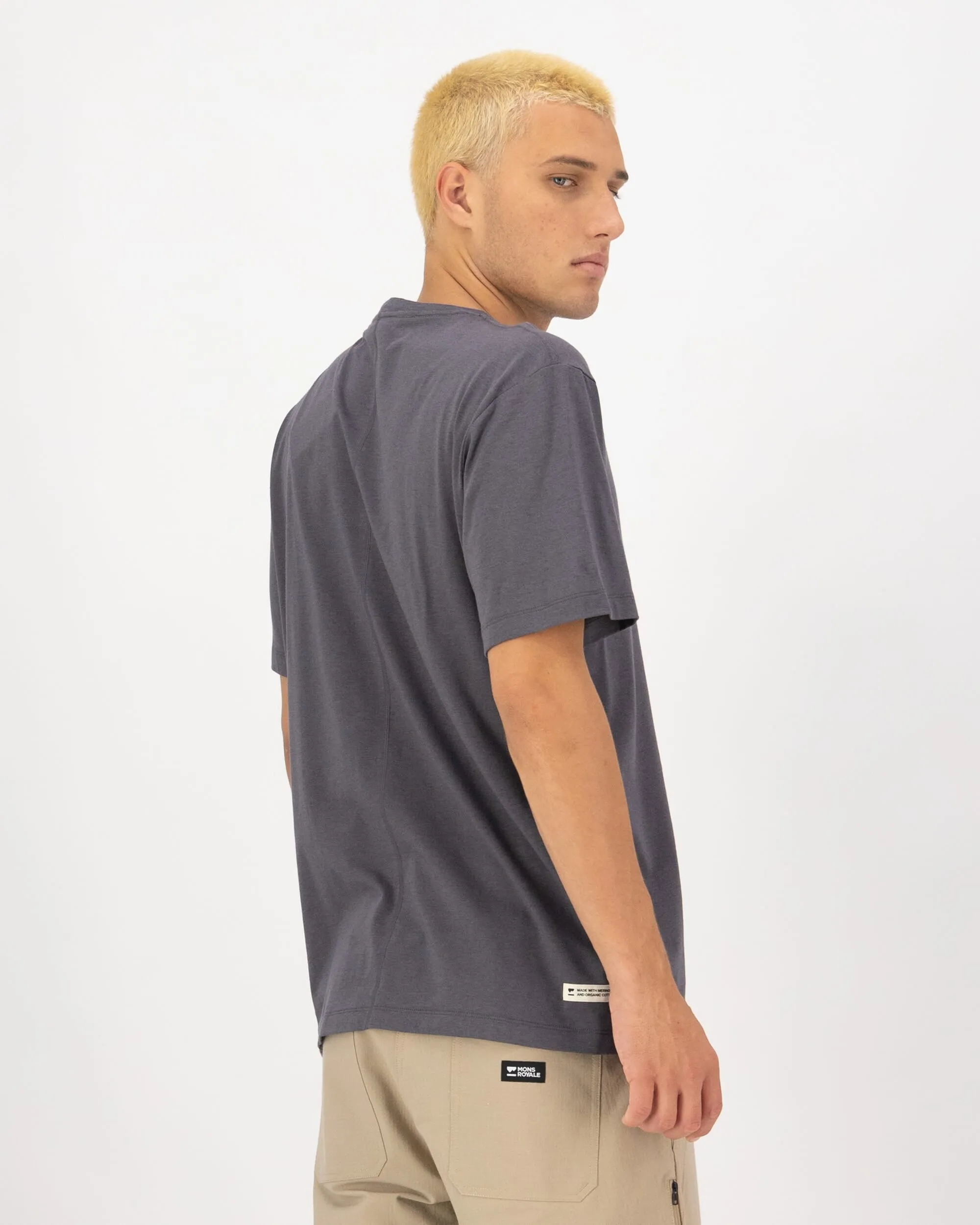 Yonder Merino Organic Cotton T-Shirt - Vintage Black